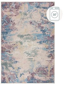 Covor albastru/mov lavabil din amestec de fibre reciclate 120x170 cm Reid – Flair Rugs