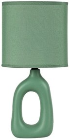 Lampa de masa ceramica si abajur verde Sylira