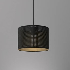 Lustră pe cablu LOFT SHADE 1xE27/60W/230V d. 25 cm neagră/aurie