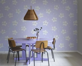 Fototapet, Cute Stars, Lilac, Rebel Walls