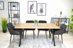OFERTA Scaun de catifea negru NOLA II. calitate secundara