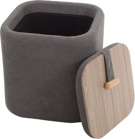 Taburet gri NAP cu spatiu de depozitare 37x37 cm