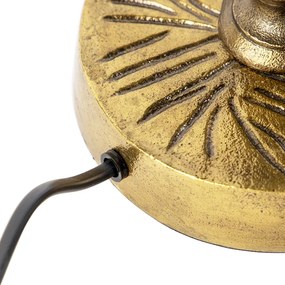 Lampă de masă Art Deco bronz cu negru fără abajur - Areka