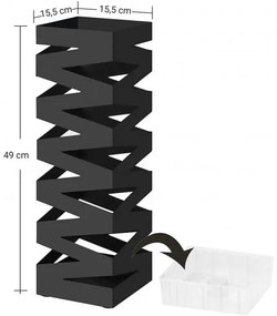 Suport Umbrela Fence Black, 15.5 x 15.5 x 49 cm