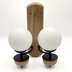 Aplică Brilagi COTTAGE 2xG9/40W/230V stejar/alb