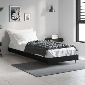 832310 vidaXL Cadru de pat, negru, 75x190 cm, lemn prelucrat