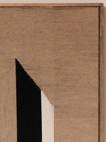 Tablou de perete din lemn de mango și iută naturală, H107 cm, "Arrow"