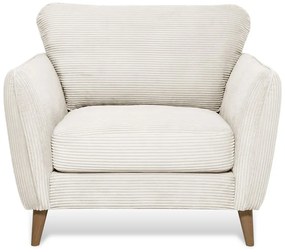 Fotoliu alb cu tapițerie din catifea reiată Paris – Scandic