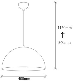 Lustră cu abajur din metal ø 40 cm Sivani – Opviq lights