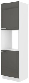 Dulap de bucătărie pentru alimente pentru cuptor Lavera 60 DP 210 2F (alb + gri lucios). 1032431