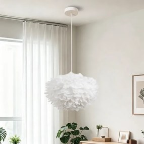 BRILAGI - Lustră suspendată pe cablu FEATHER 3xE27/40W/230V Ø 50 cm albă