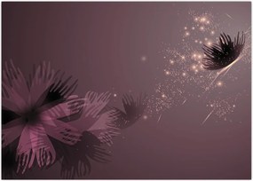 Tablou - Floare și fluture (70x50 cm)