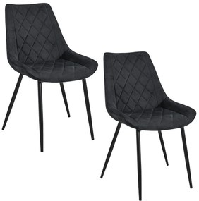 Scaun de sufragerie Sariel (Negru) (2buc). 1071280