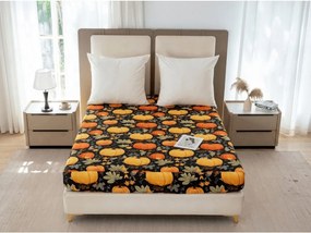 Cearsaf din microfibra ORANGE PUMPKINS colorat 180x200 cm