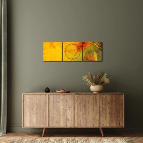Tablou - Frunze de toamnă (cu ceas) (90x30 cm)