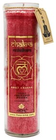 Lumânare parfumată înaltă Arome Chakra Încredere, parfum trandafir și vanilie, 320 g