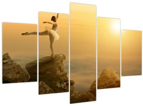 Tablou - Balerină pe stâncă (150x105 cm)