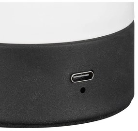 Veioză alb mat LED cu abajur din sticlă (înălțime 18 cm) Dooley – Trio