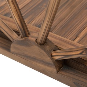 Outsunny Pod de grădină din lemn, cu balustradă la jumătate de roți și o capacitate de 150 KG, 100 x 50 x 37 cm, maro | Aosom Romania