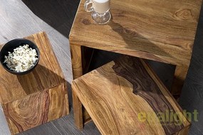 Set de 3 masute din lemn de trandafir Sheesham Madeira A-20596 VC