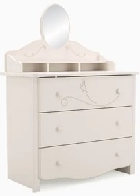 Coiffeuse cu 3 compartimente alb Sweet