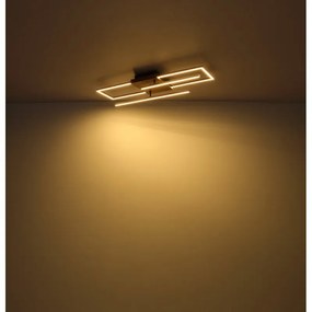 Plafoniera LED design modern Kendra negru, maro