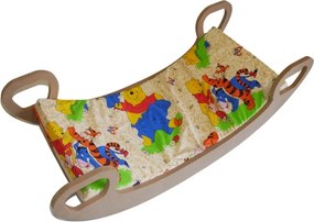 Balansoar pentru copii mdf natur cu saltea Winnie the Pooh
