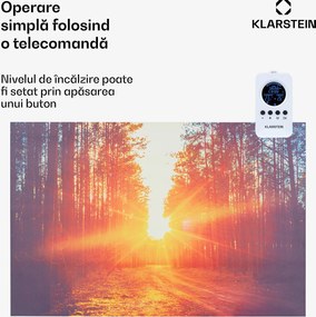 Klarstein Wonderwall Air Art Infinite, încălzitor infraroșu, imagine, 90 x 60 cm, 580 W, montat pe perete, telecomandă