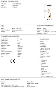 Lustra LED suspendata design modern Diabolo 3L