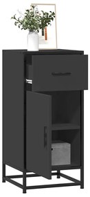 vidaXL Dulap, negru, 35,5x35x76 cm, lemn prelucrat și metal