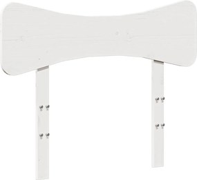 vidaXL Tăblie de pat, alb, 90 cm, lemn masiv de pin