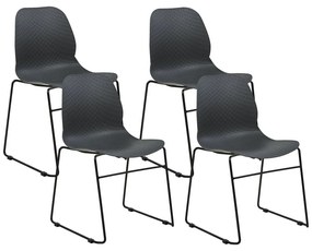 Set de 4 scaune de sufragerie Panza (gri). 1081881