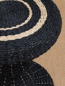 Masuta laterala neagra din metal si hartie impletita , "Tanzania"