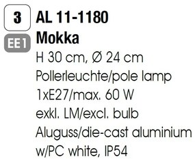 Stalp mic cu protectie IP54 Teiko AL 11-1180 Mokka OR