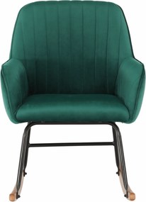 Fotoliu balansoar, catifea Velvet verde, TARAM