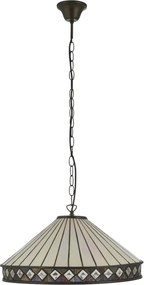 Endon 111961 - Lustru suspendat cu lanț Tiffany FARGO 3xE27/10W/230V diam. 50 cm