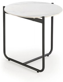 Masa de cafea Acuna S marmura alba/negru ø50/h50 cm