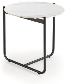 Masa de cafea Acuna S marmura alba/negru ø50/h50 cm