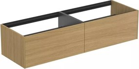 Dulap baza suspendat Ideal Standard Atelier Conca finisaj stejar deschis 2 sertare 160 cm