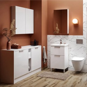 Set vas WC suspendat 743 Cersanit City si capac slim softclose alb