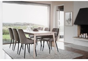 Masă de dining extensibilă din lemn masiv de stejar 180x90 cm Tyler - Rowico