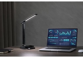 Immax 09106L - Lampă de birou LED LUMI, cu dimmer și încărcare wireless QI, LED/7W/230V, negru
