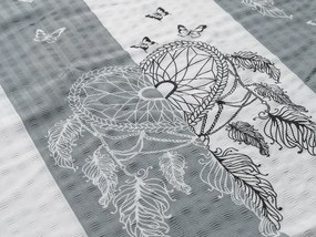 Lenjerie de pat din crep TIRLAN gri-alb Dimensiune lenjerie de pat: 70 x 90 cm | 140 x 200 cm