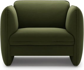 Fotoliu verde cu tapițerie din catifea Georgia – Micadoni