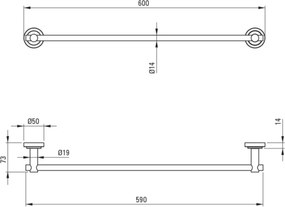 🛁 Portprosop TEMISTO montaj pe perete, finisaj nero mat – Cod ADT_N621