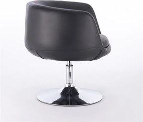 HC333N Scaun Neagră cu Bază Cromata