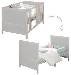 Pătuț gri cu înălțime reglabilă 70x140 cm Easy Sleep – Roba