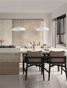 Lustra/Pendul LED design modern EPOSI alba D-40cm