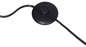 Lampă cu arc modernă neagră cu alb reglabilă fără abajur - XXL