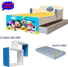 Pat copii Clubul lui Mickey cu saltea si sertar